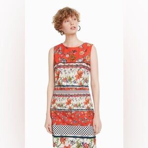 Desigual sleeveless red floral dress